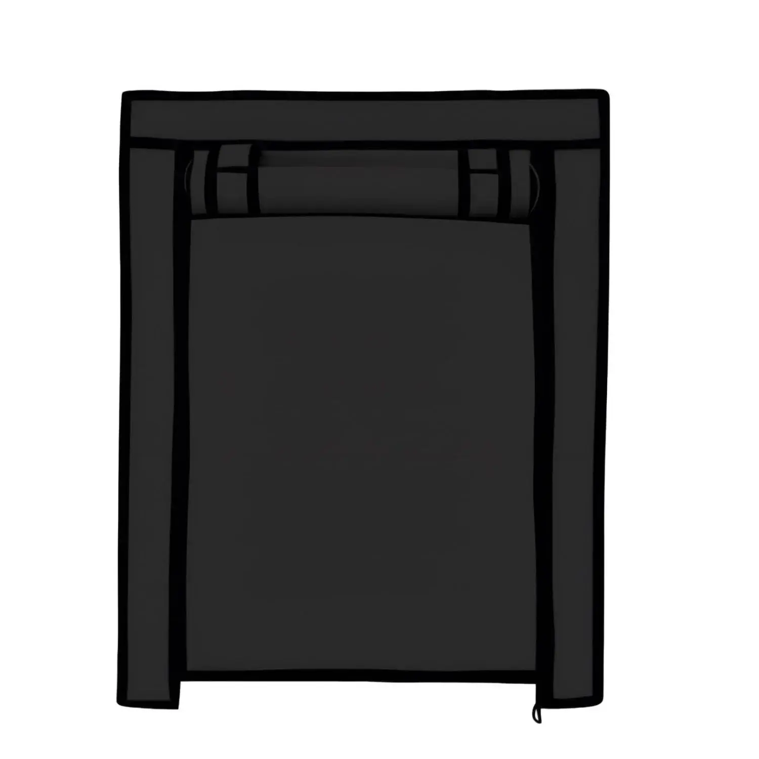 MEFABZ Shoe Rack Cover only 5 Layer (Black) (30D x 60W x 92H cm) Dustproof Zipper Storage Cover, Washable 100 GSM Non-Woven Fabric, Foldable Rack Replacement Covers for Home - Image 1