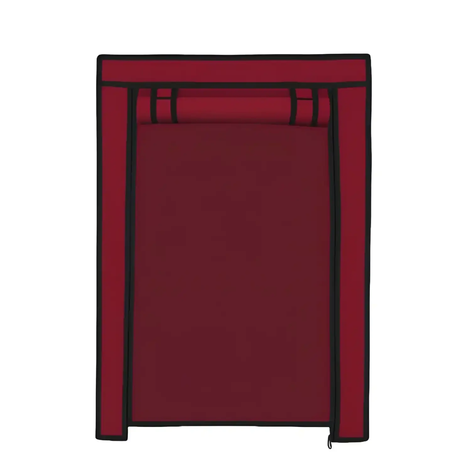 MEFABZ Shoe Rack Cover only 5 Layer (Red) (30D x 60W x 92H cm) Dustproof Zipper Storage Cover, Washable 100 GSM Non-Woven Fabric, Foldable Rack Replacement Covers for Home - Image 1