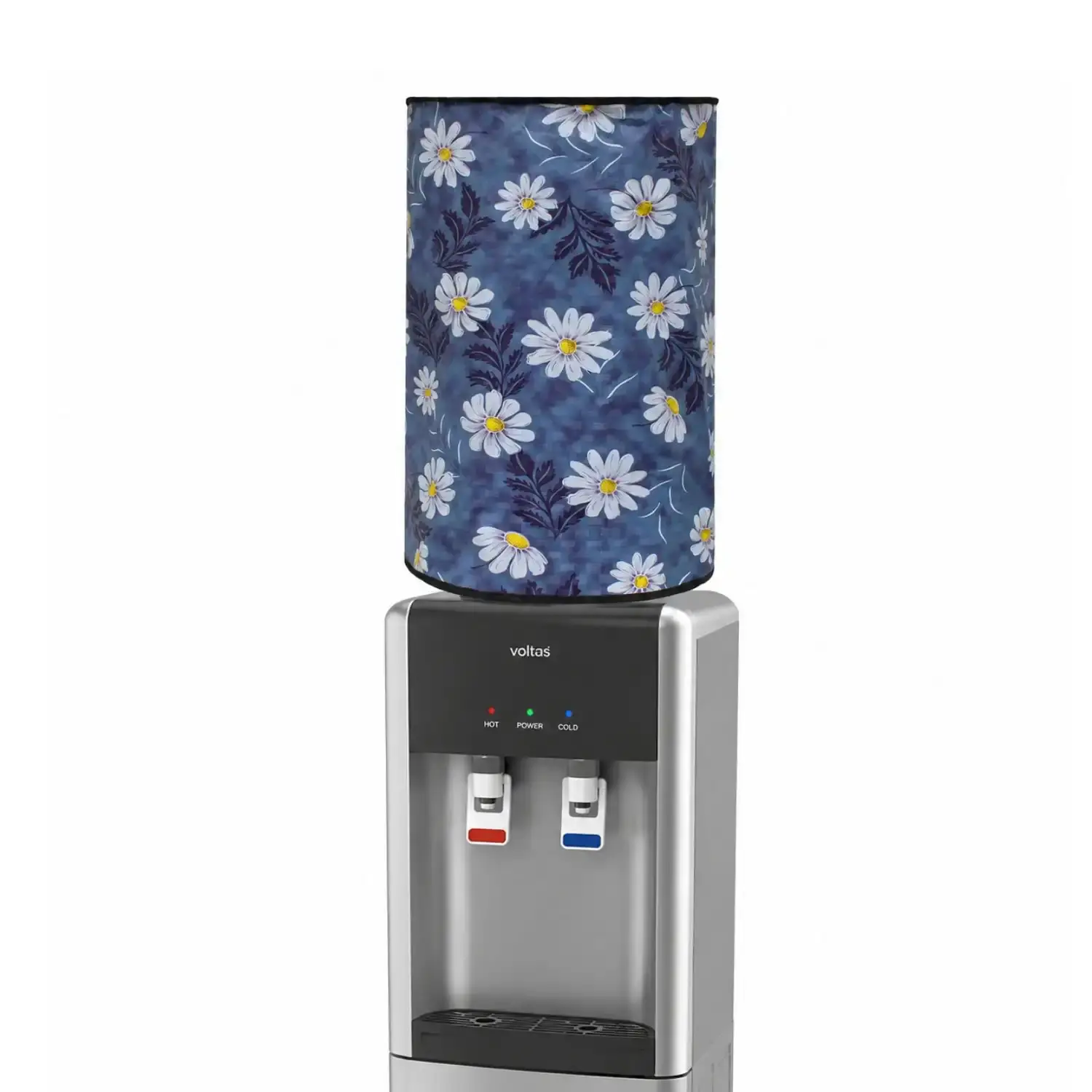 Dispenser Bottle Cover 20 LTR With Water flower design blue color. - Image 1