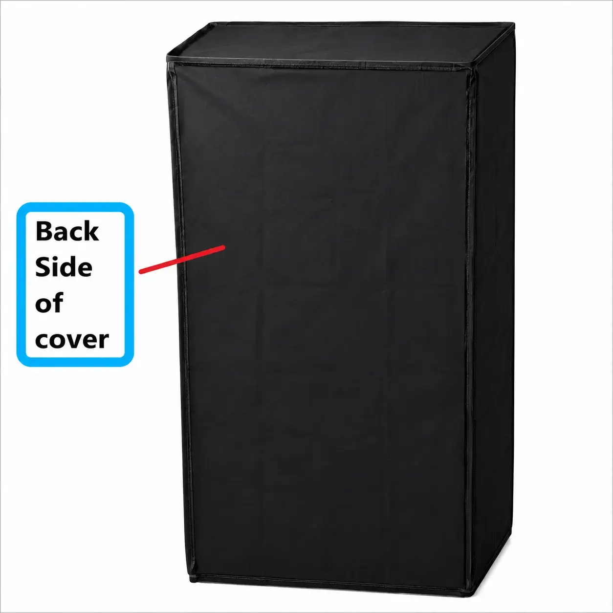 MEFABZ Shoe Rack Cover only 6 Layer (Black), 30D x 60W x 112H cm, Dustproof Zipper Storage Cover with 2 Side Pockets (1 Each Side), Washable 100 GSM Non-Woven Fabric, Foldable Replacement Covers for Home - Image 5