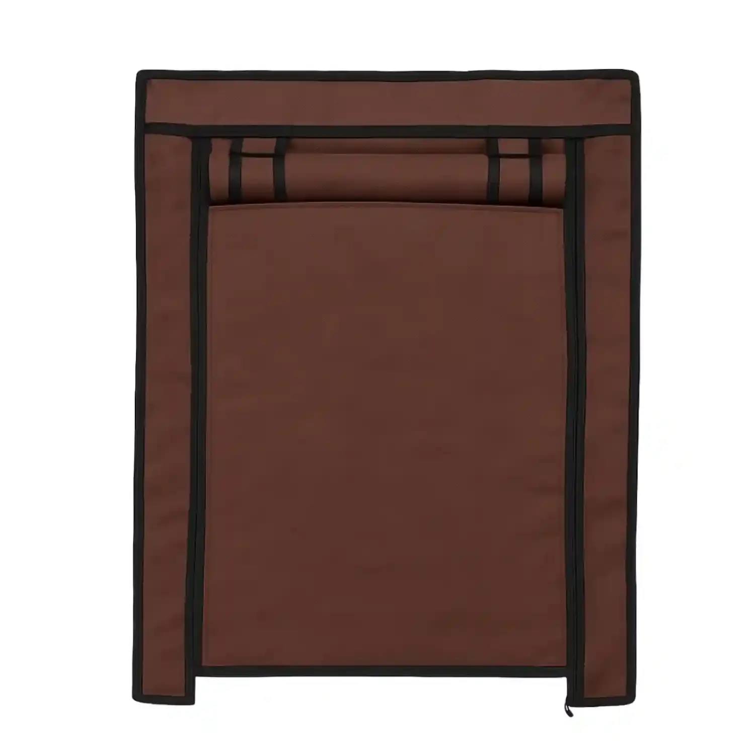 MEFABZ Shoe Rack Cover only 4 Layer (Brown) (30D x 60W x 74H cm) Dustproof Zipper Storage Cover, Washable 100 GSM Non-Woven Fabric, Foldable Rack Replacement Covers for Home - Image 1