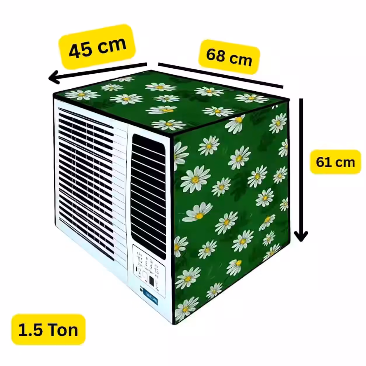 MEFABZ Window AC Cover 1.5 Ton Waterproof Dustproof PVC Cover | Outdoor Window AC Covers Outside | Fits Samsung, LG, Voltas, Hitachi (Green) - Image 2