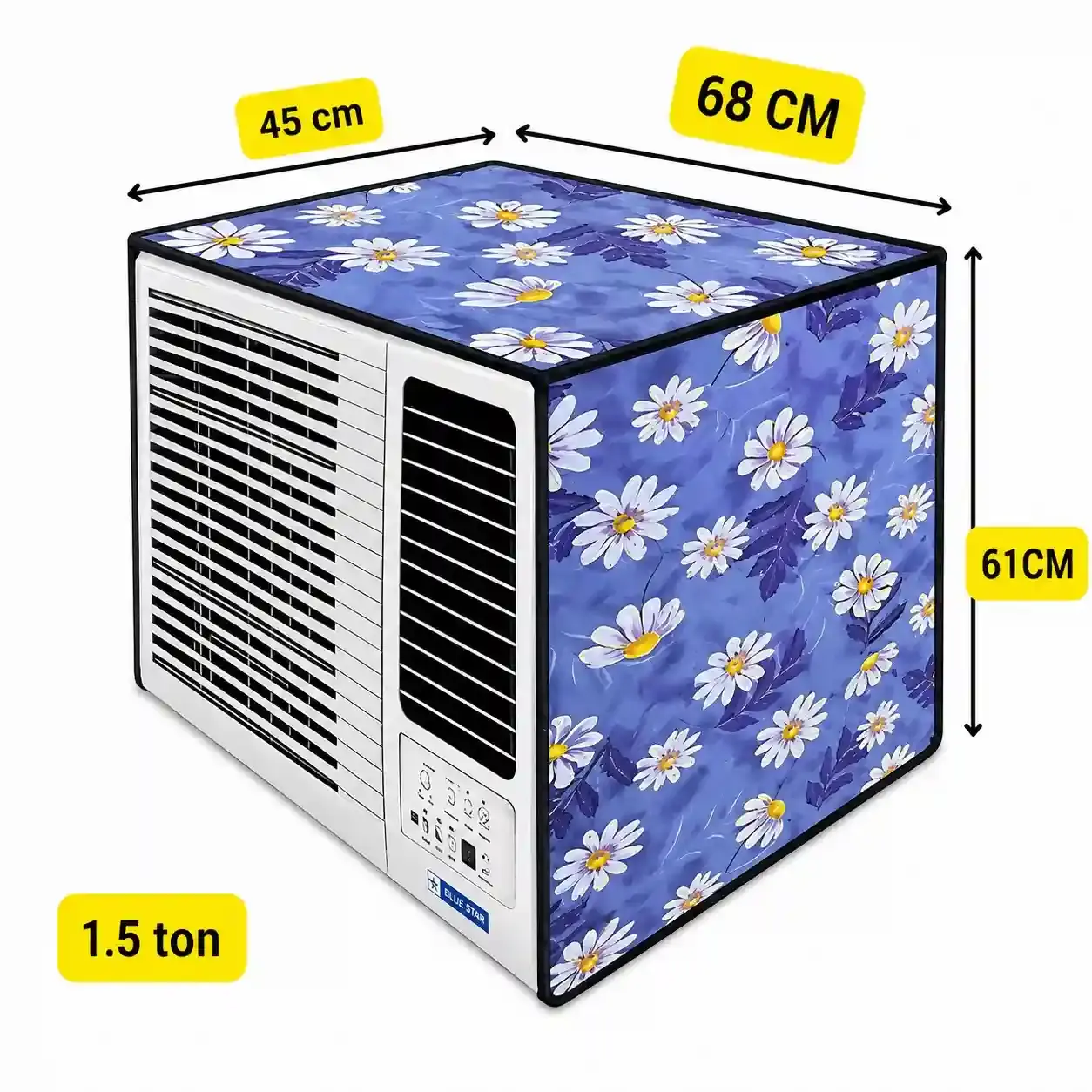 MEFABZ Window AC Cover 1.5 Ton Waterproof Dustproof PVC Cover | Outdoor Window AC Covers Outside | Fits Samsung, LG, Voltas, Hitachi (Grey) - Image 3