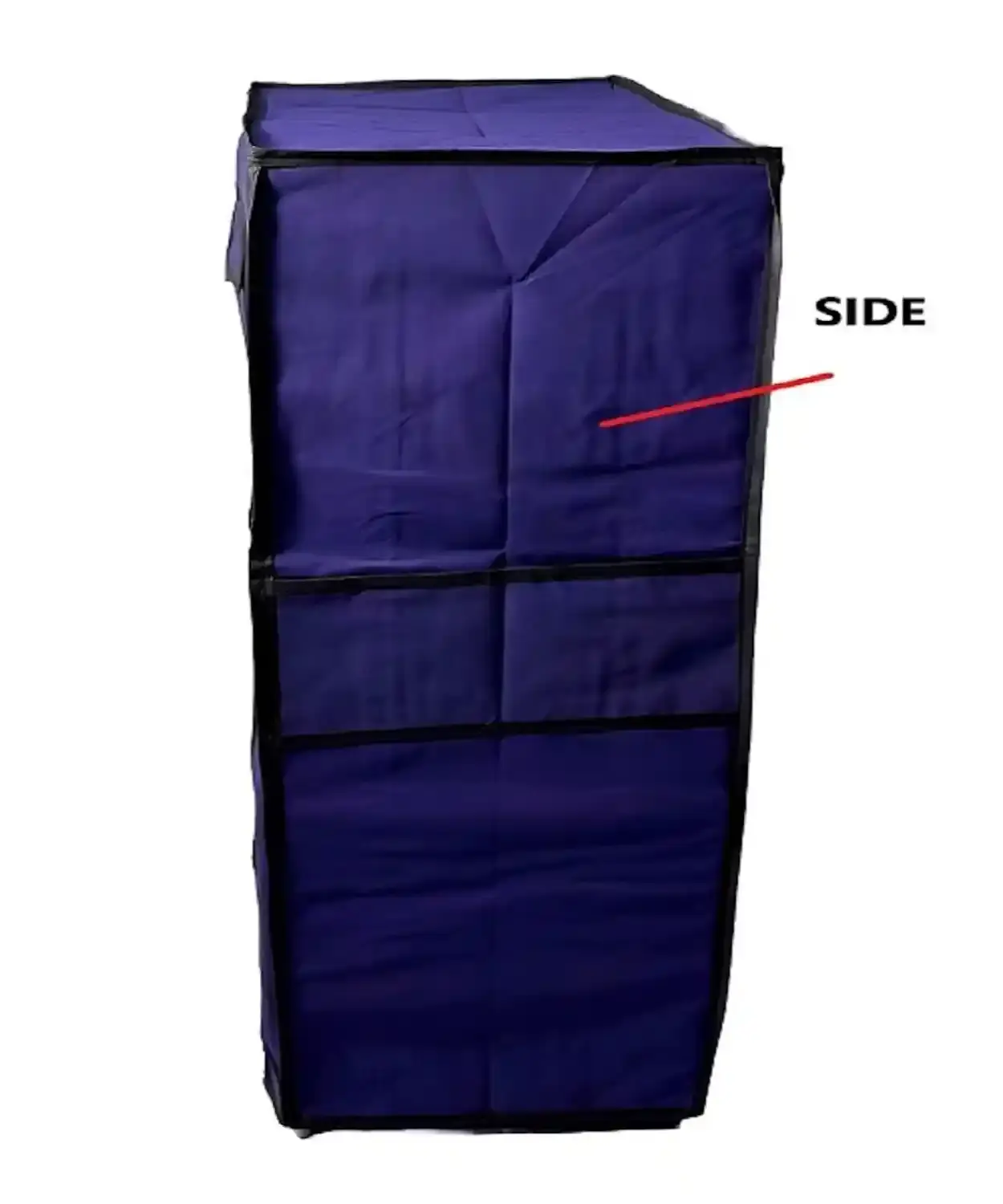 MEFABZ Shoe Rack Cover only 6 Layer (Blue), 30D x 60W x 112H cm, Dustproof Zipper Storage Cover with 2 Side Pockets (1 Each Side), Washable 100 GSM Non-Woven Fabric, Foldable Replacement Covers for Home - Image 4